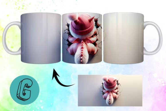 3D Valentine Dragon 3D Mug Wrap 01