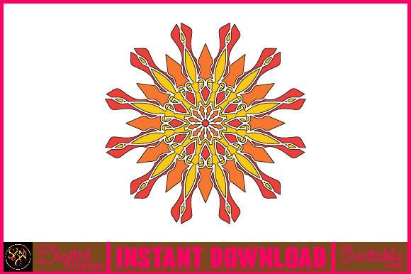Mandala 3D Layered SVG Cut File-181: A Versatile Design for Creative Printing and Decoration