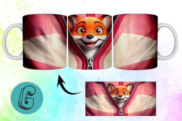 Valentine Cute Fox 3D Mug Wrap 02: Creative Possibilities for All