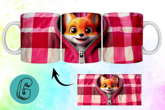 Valentine Cute Fox 3D Mug Wrap 06: A Must-Have for Creative DIY Projects