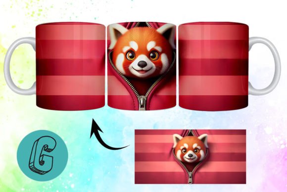 Valentine Red Panda 3D Mug Wrap 15: A Creative Staple