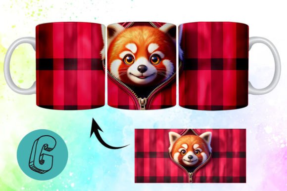Valentine Red Panda 3D Mug Wrap 19: A Creative Solution for DIY Enthusiasts