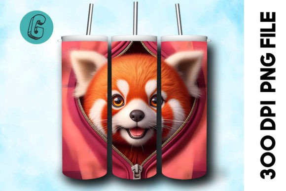 Valentine Red Panda 3D Tumbler Wrap 28: A High-Quality Digital Tool for Creative DIY Projects